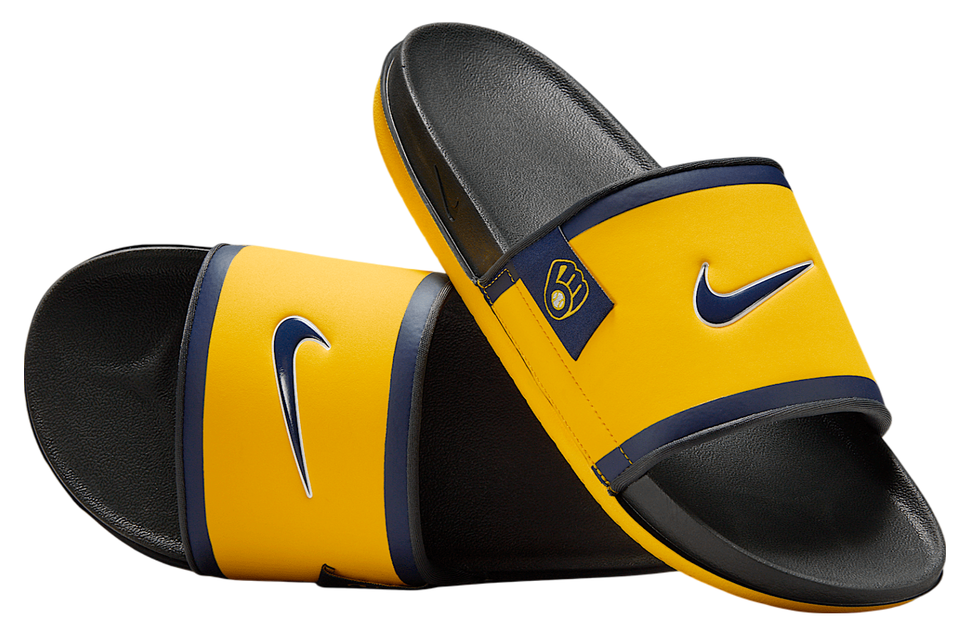 Nike Offcourt (Milwaukee Brewers) Amarillo / Dark Smoke Grey