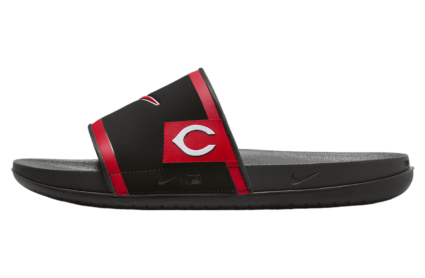 Nike Offcourt Slide (Cincinnati Reds) Black / Dark Smoke Grey