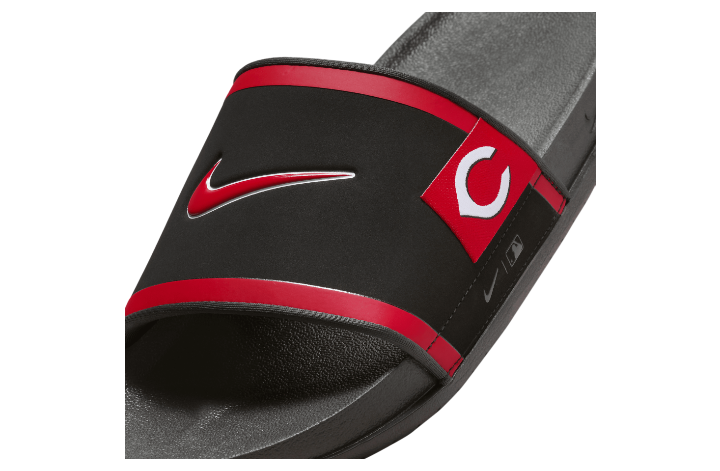 Nike Offcourt Slide (Cincinnati Reds) Black / Dark Smoke Grey