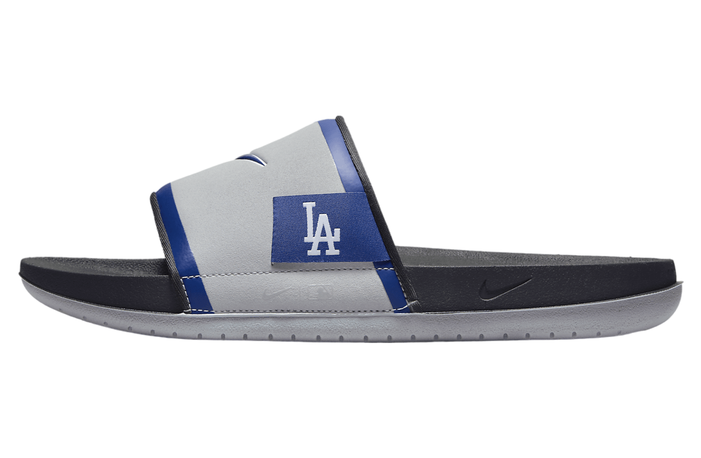 Nike Offcourt Slide (Los Angeles Dodgers) Wolf Grey / Dark Smoke Grey