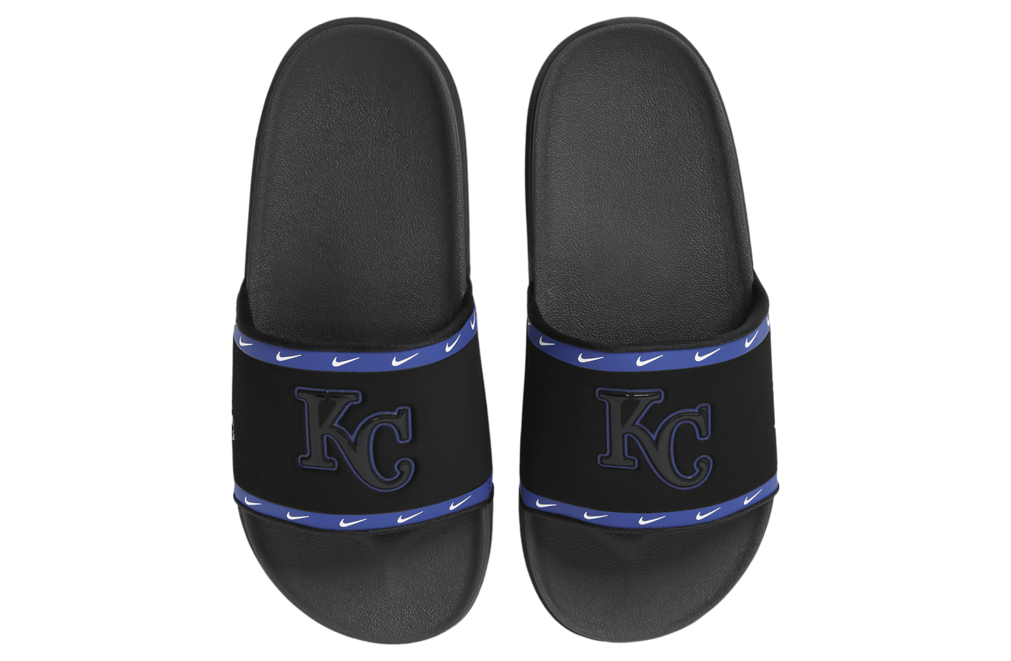 Nike Offcourt Slide (MLB Kansas City Royals) Black / Rush Blue