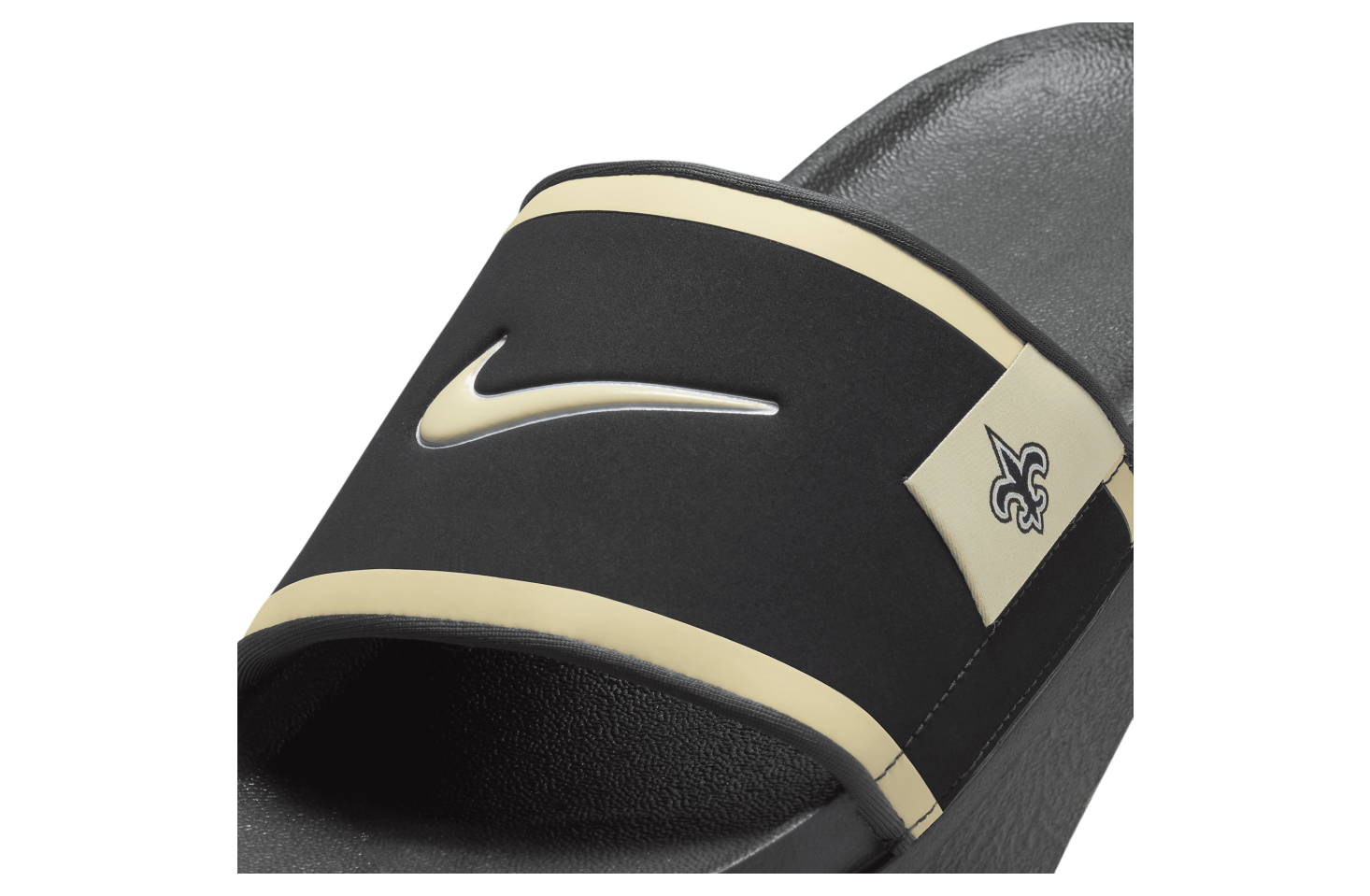 Nike Offcourt Slide (New Orleans Saints) Black / Dark Smoke Grey