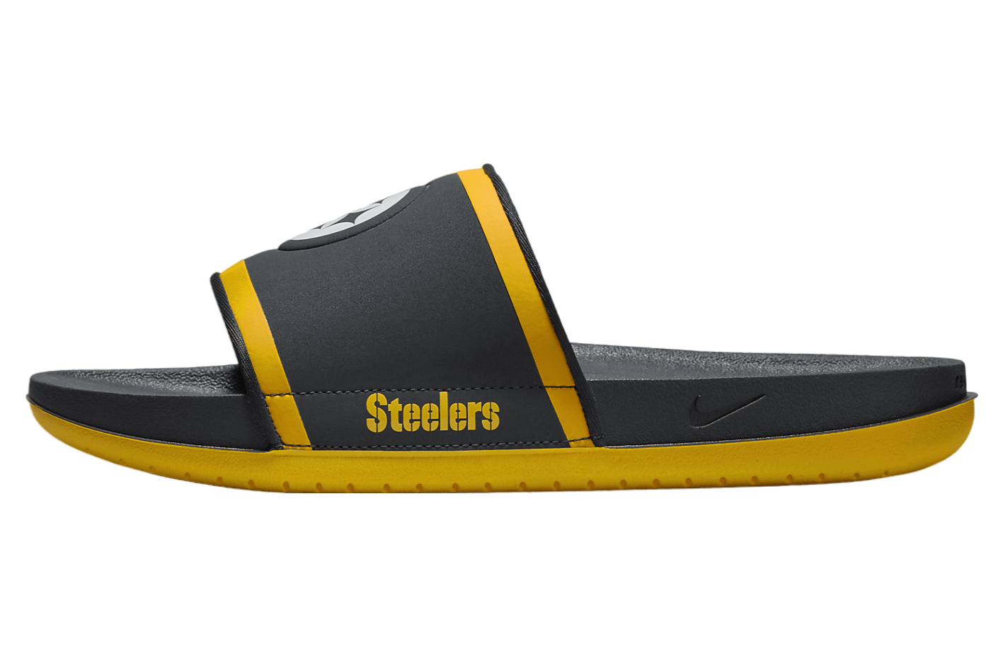 Nike Offcourt Slide (NFL Pittsburgh Steelers) Anthracite / University Gold