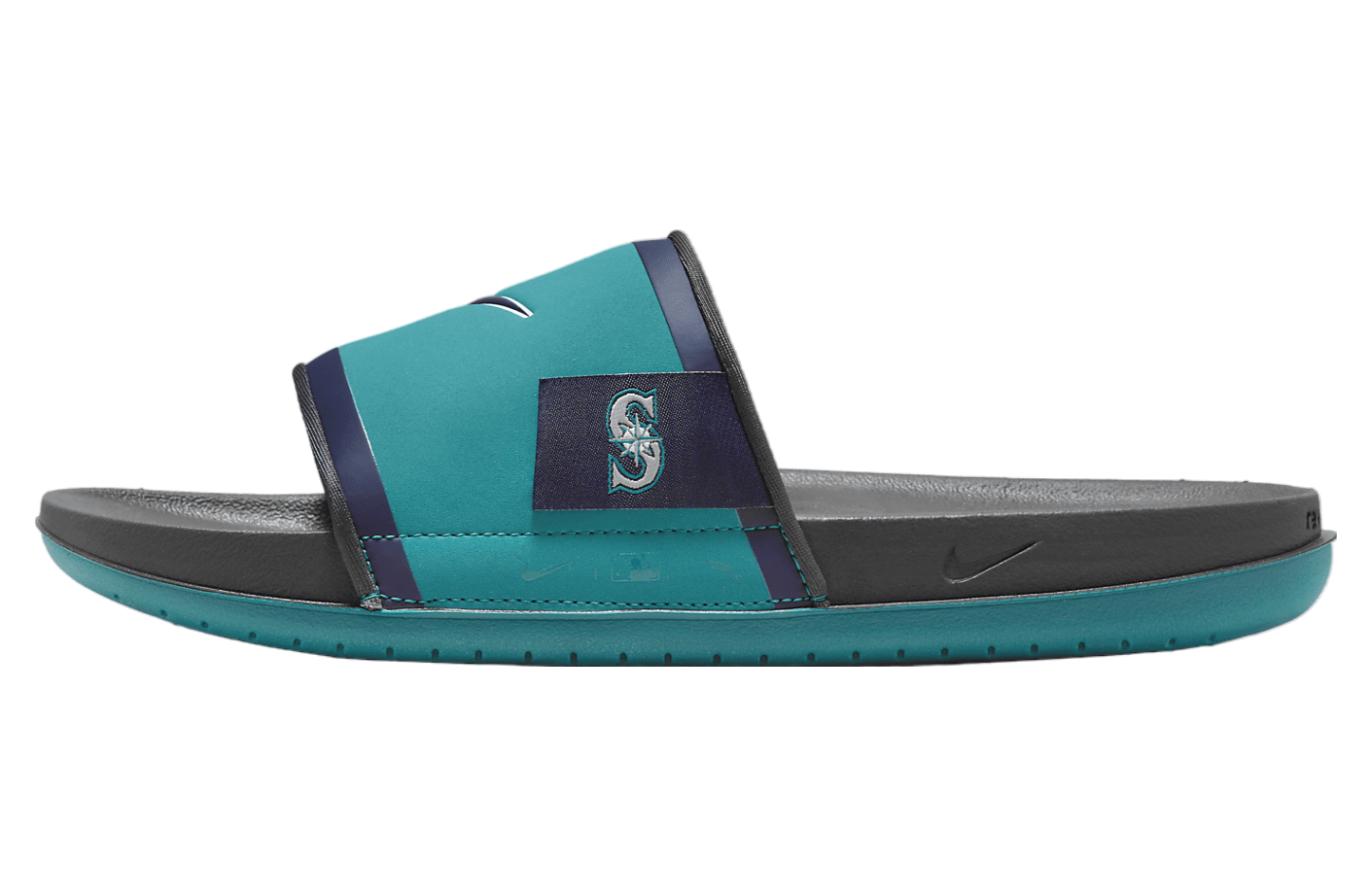 Nike Offcourt Slide (Seattle Mariners) Mardi Gras / Dark Smoke Grey