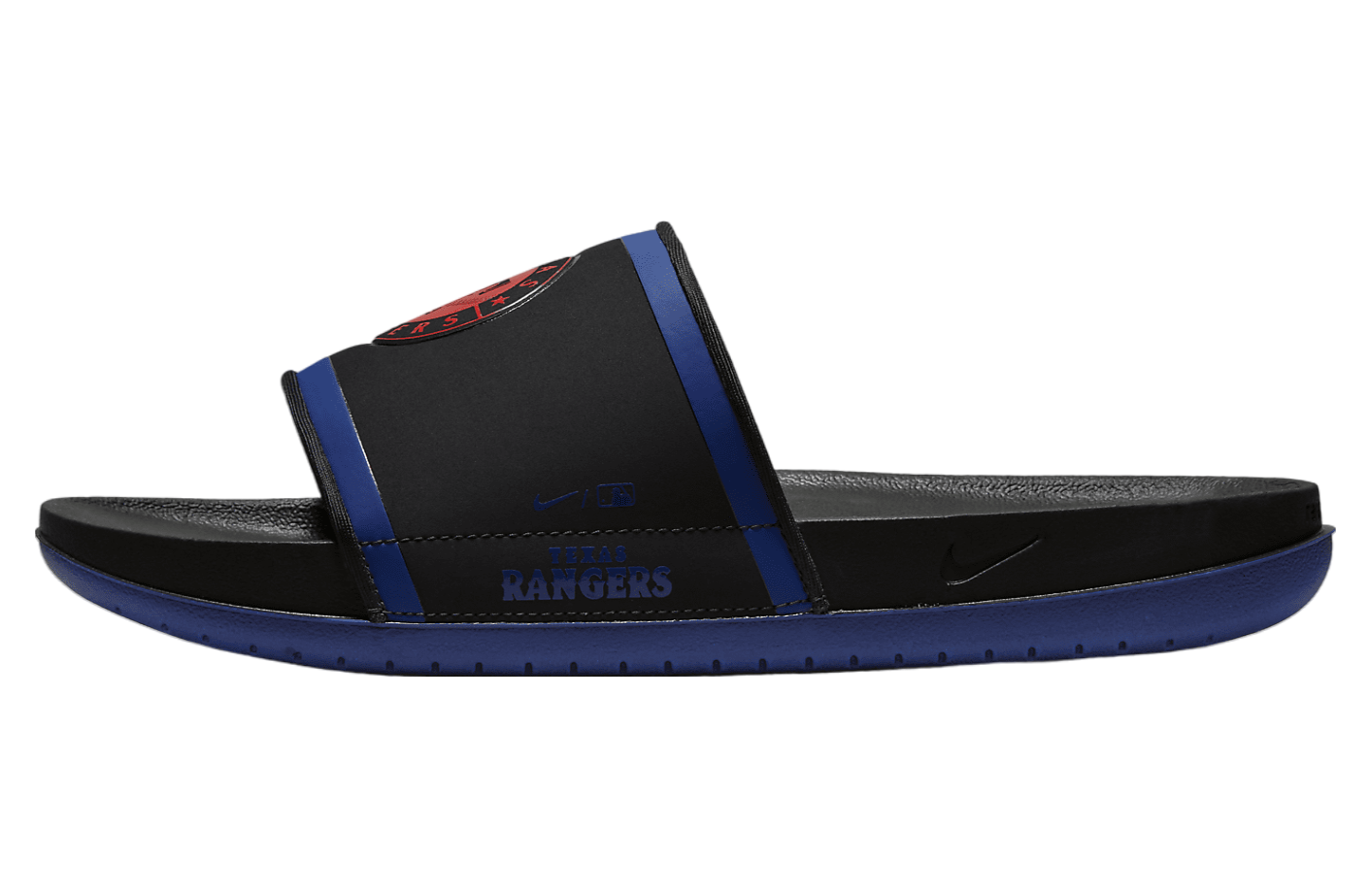 Nike Offcourt Slide (Texas Rangers) Black / Deep Royal Blue