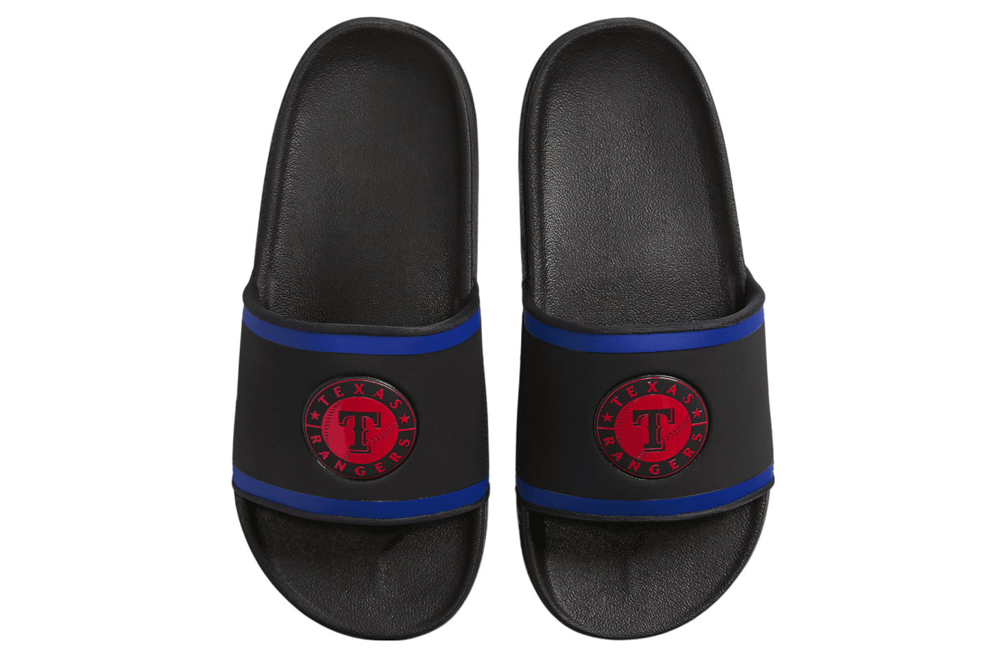 Nike Offcourt Slide (Texas Rangers) Black / Deep Royal Blue