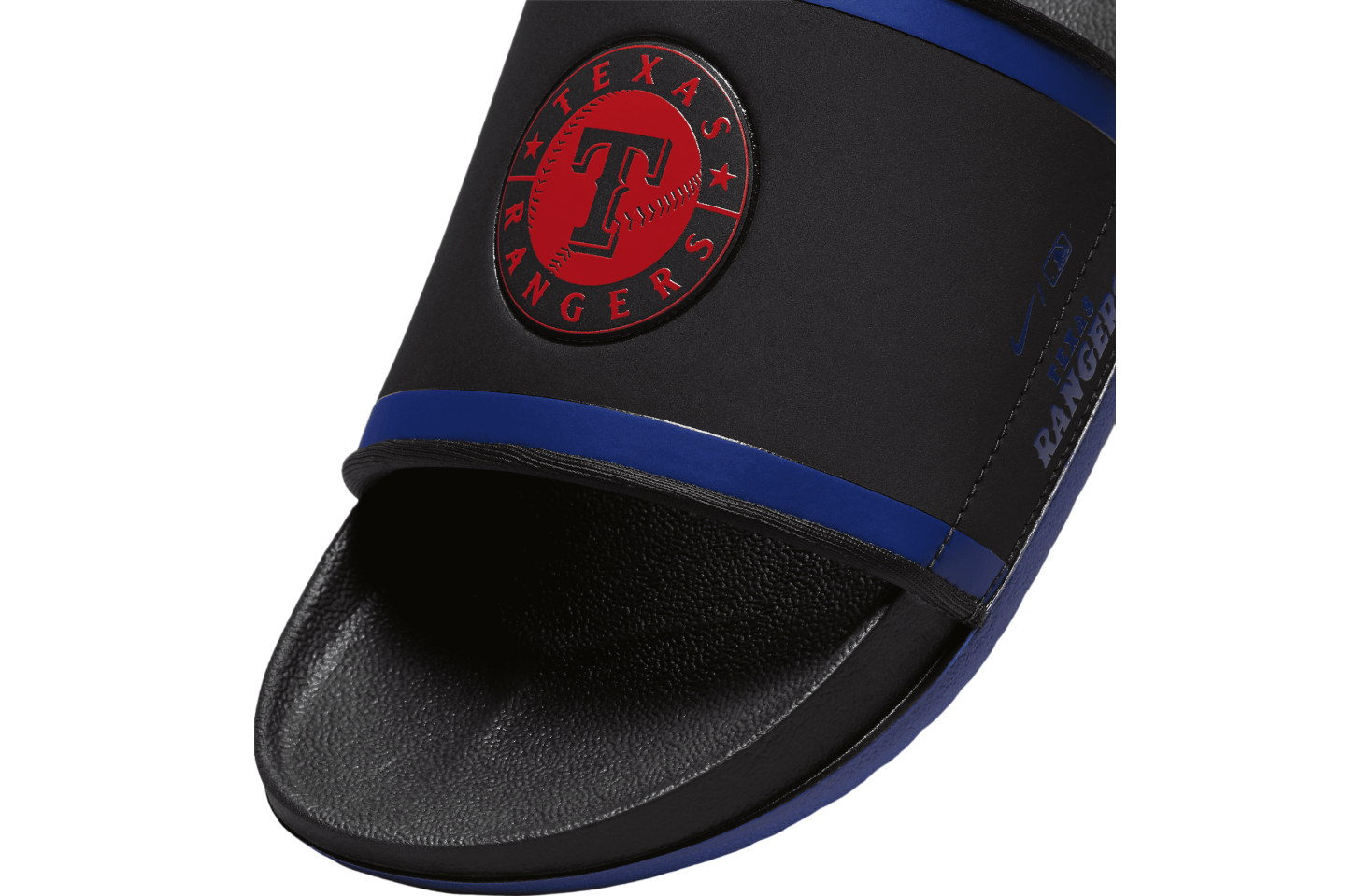 Nike Offcourt Slide (Texas Rangers) Black / Deep Royal Blue