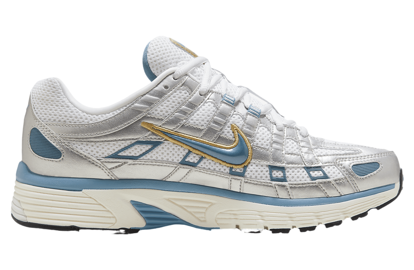 Nike P-6000 White / Metallic Silver