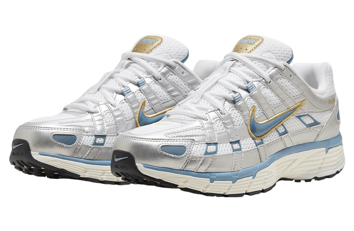 Nike P-6000 White / Metallic Silver