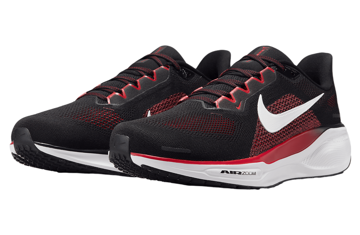 Nike Pegasus 41 Black / Fire Red (Extra Wide)