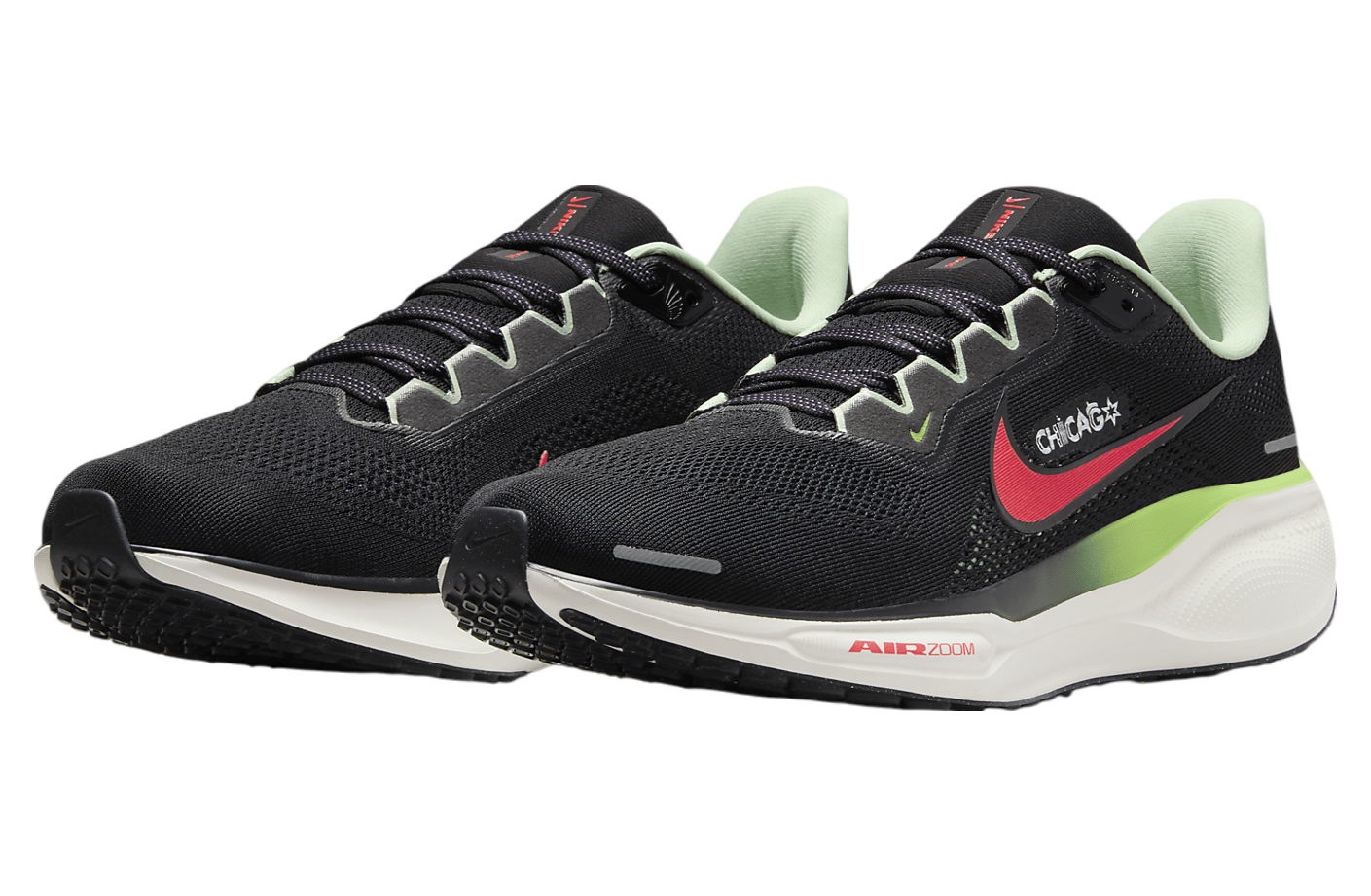 Nike Pegasus 41 Black / Scream Green / Bright Crimson