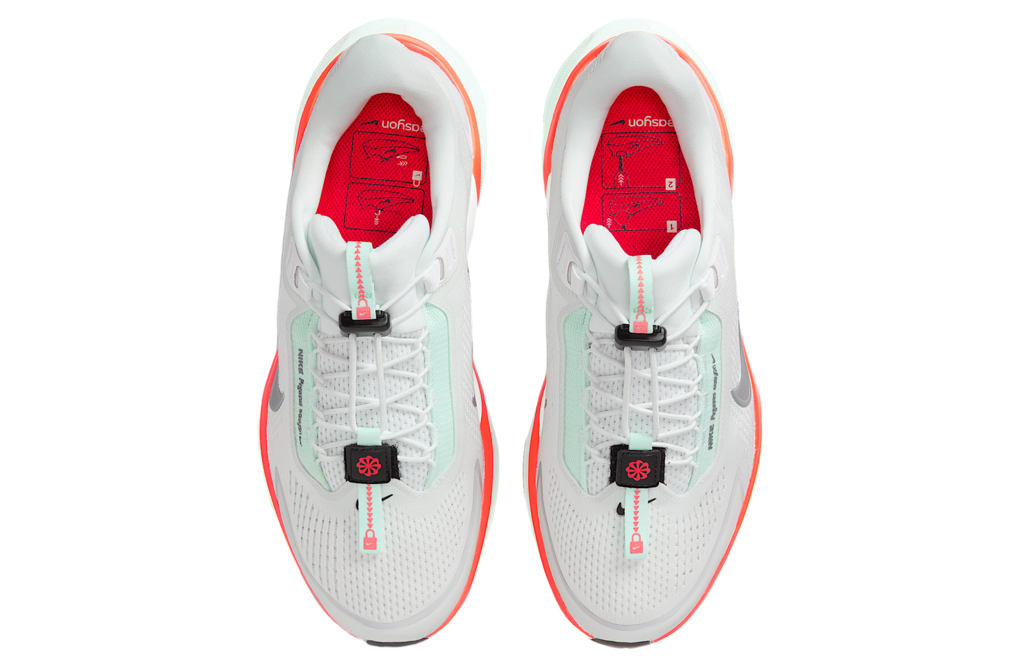Nike Pegasus Easyon White / Bright Crimson