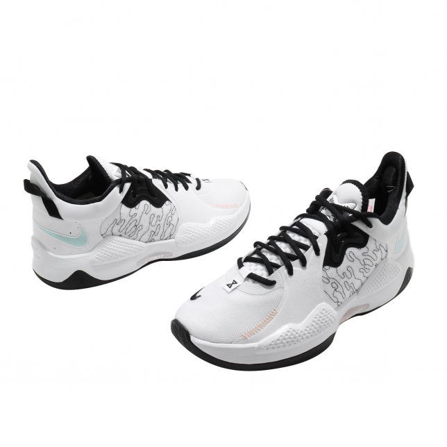 Nike PG 5 White Glacier Blue - Feb 2021 - CW3146100