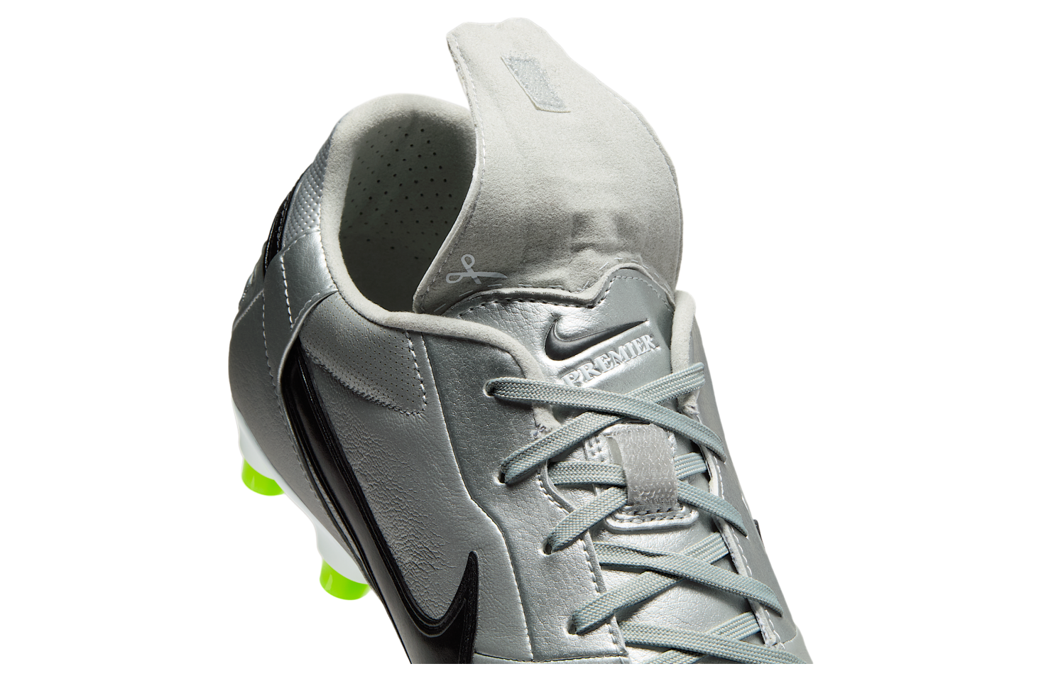 Nike Premier 3 Low FG Metallic Silver / Volt