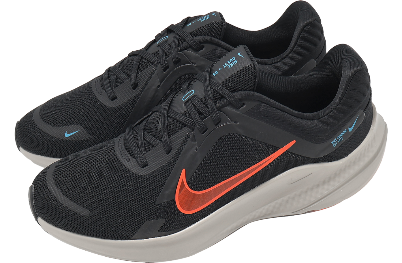 Nike Quest 5 Black / Bright Crimson