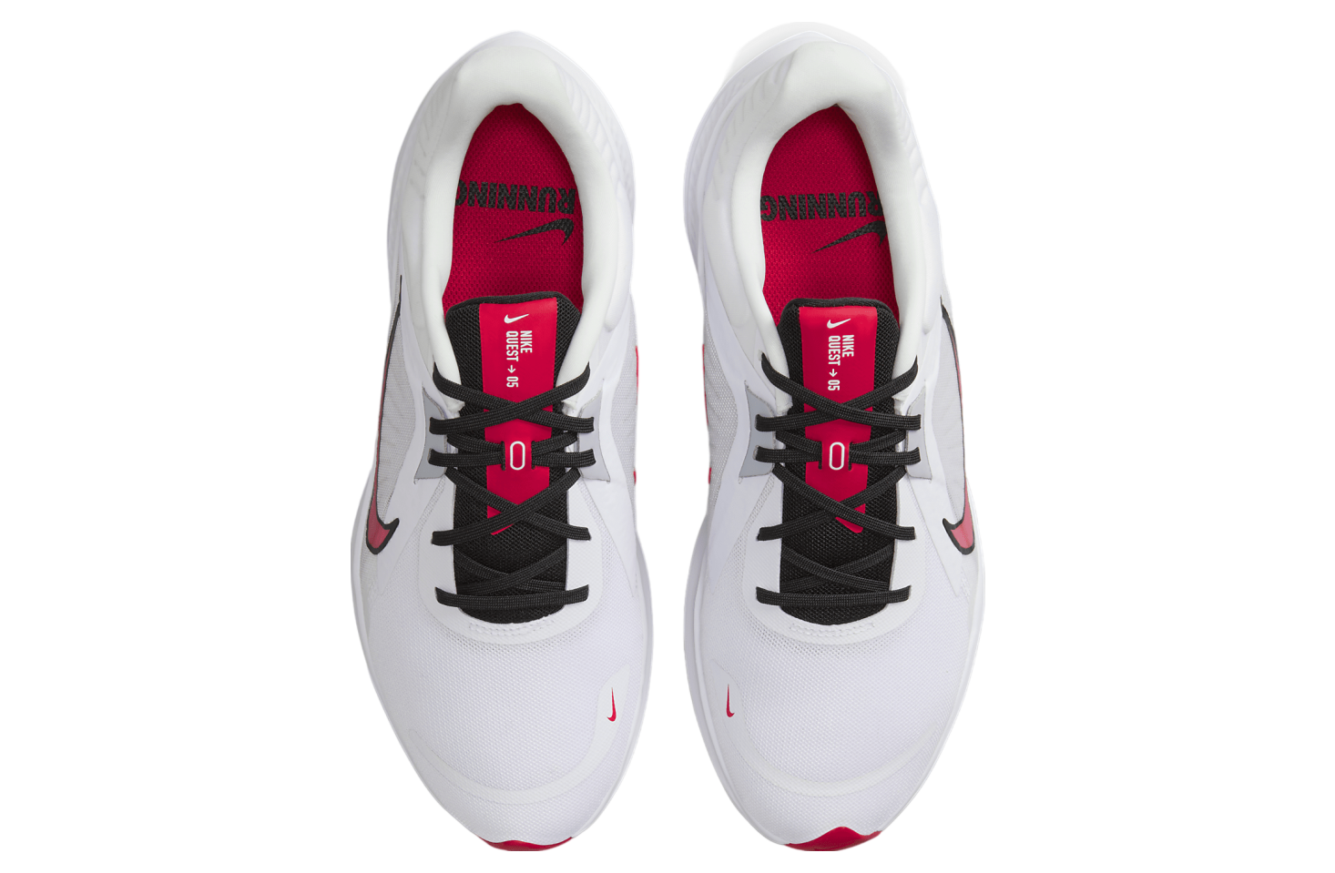 Nike Quest 5 White / Fire Red