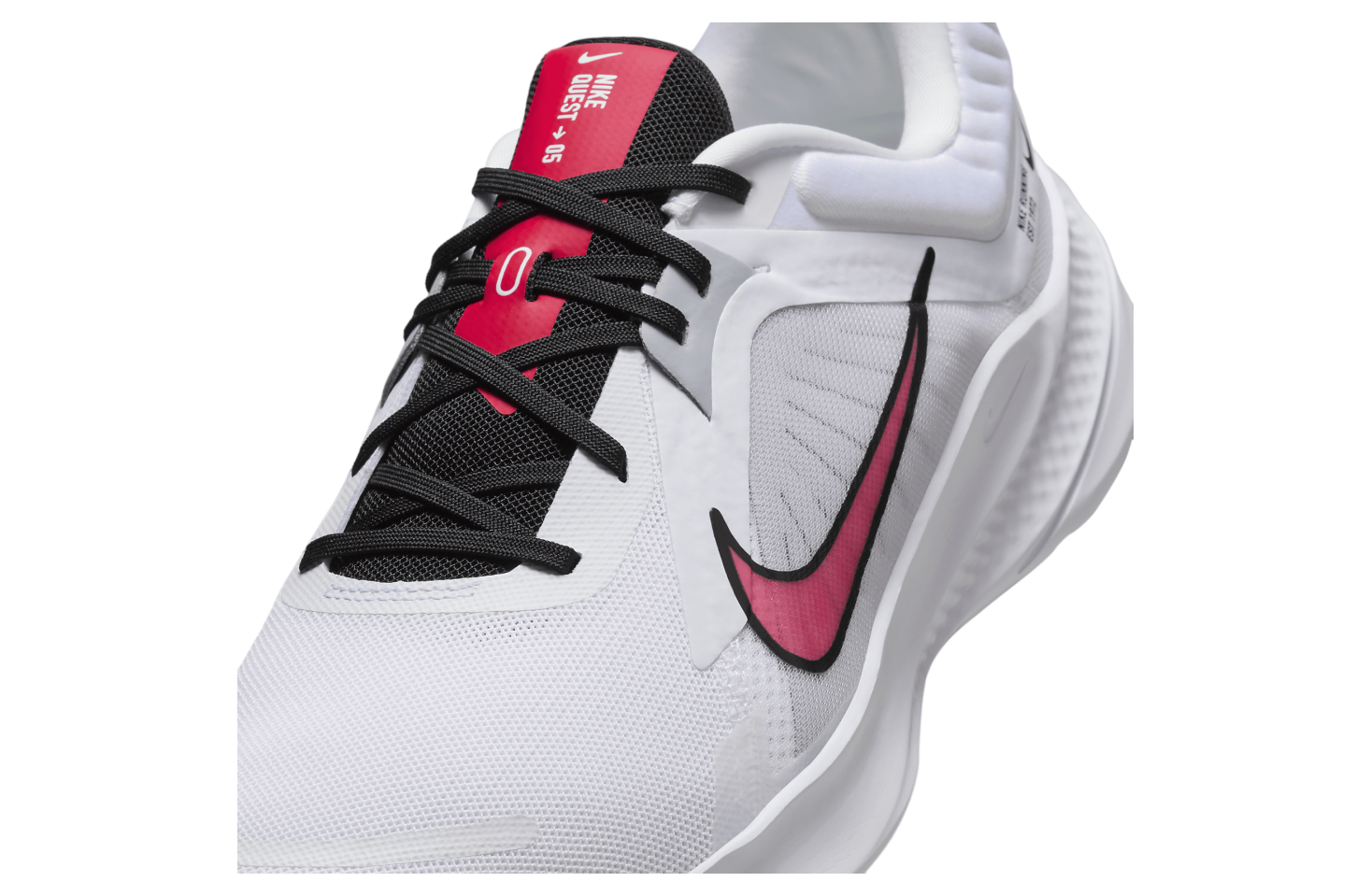 Nike Quest 5 White / Fire Red