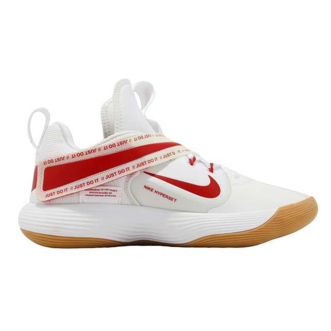 Nike React Hyperset White University Red