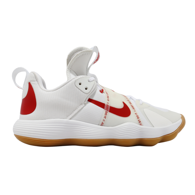 Nike React Hyperset White University Red