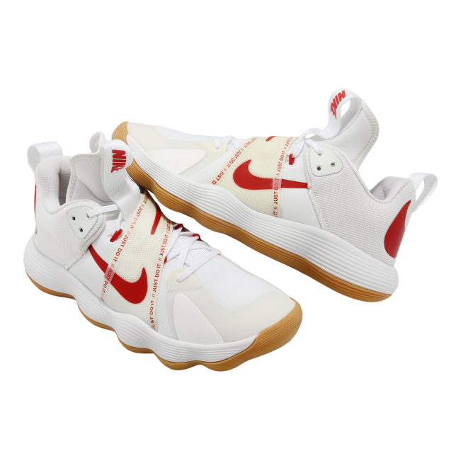 Nike React Hyperset White University Red