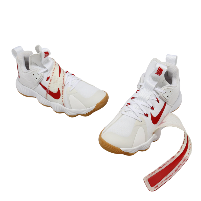 Nike React Hyperset White University Red