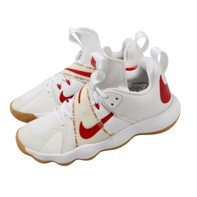 Nike React Hyperset White University Red