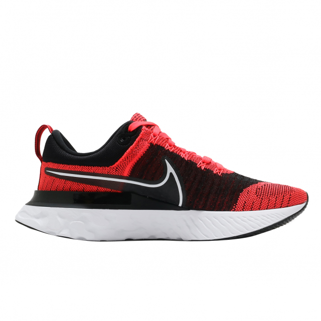 Nike React Infinity Run Flyknit 2 Bright Crimson White Black