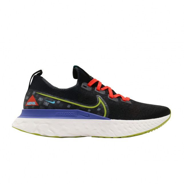 Nike React Infinity Run Flyknit Black Bright Cactus