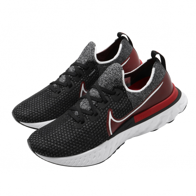 Nike React Infinity Run Flyknit Black White University Red - Sep 2020 - CD4371014