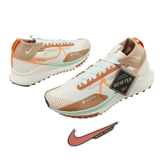 Nike React Pegasus Trail 4 Gore Tex Pale Ivory Bright Mandarin