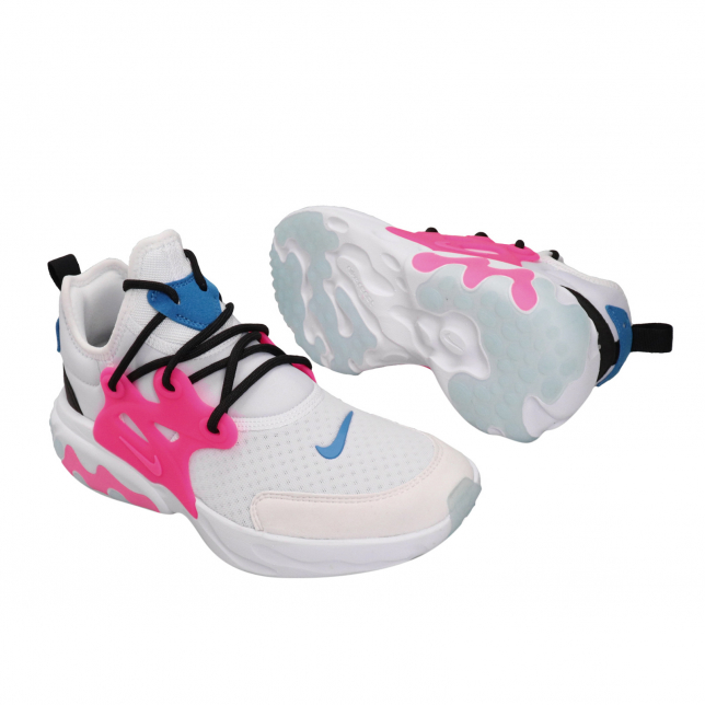 Nike React Presto GS White Hyper Pink Photo Blue