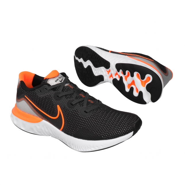 Nike Renew Run Black Total Orange