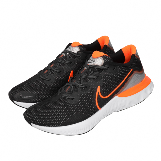 nike renew run black total orange