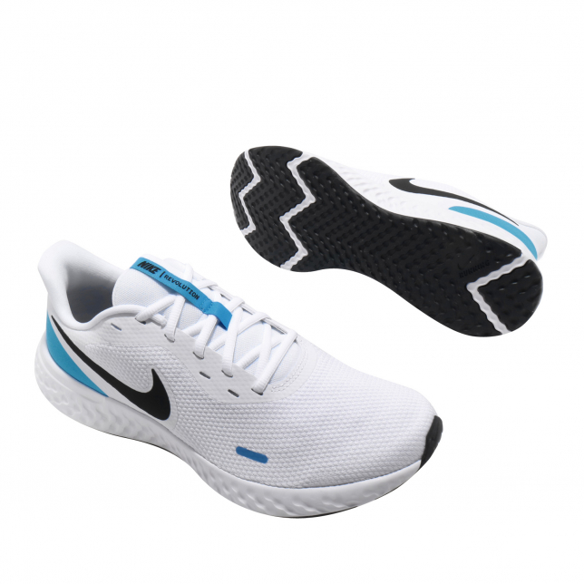 Nike Revolution 5 White Black Blue Hero BQ3204101 - KicksOnFire.com