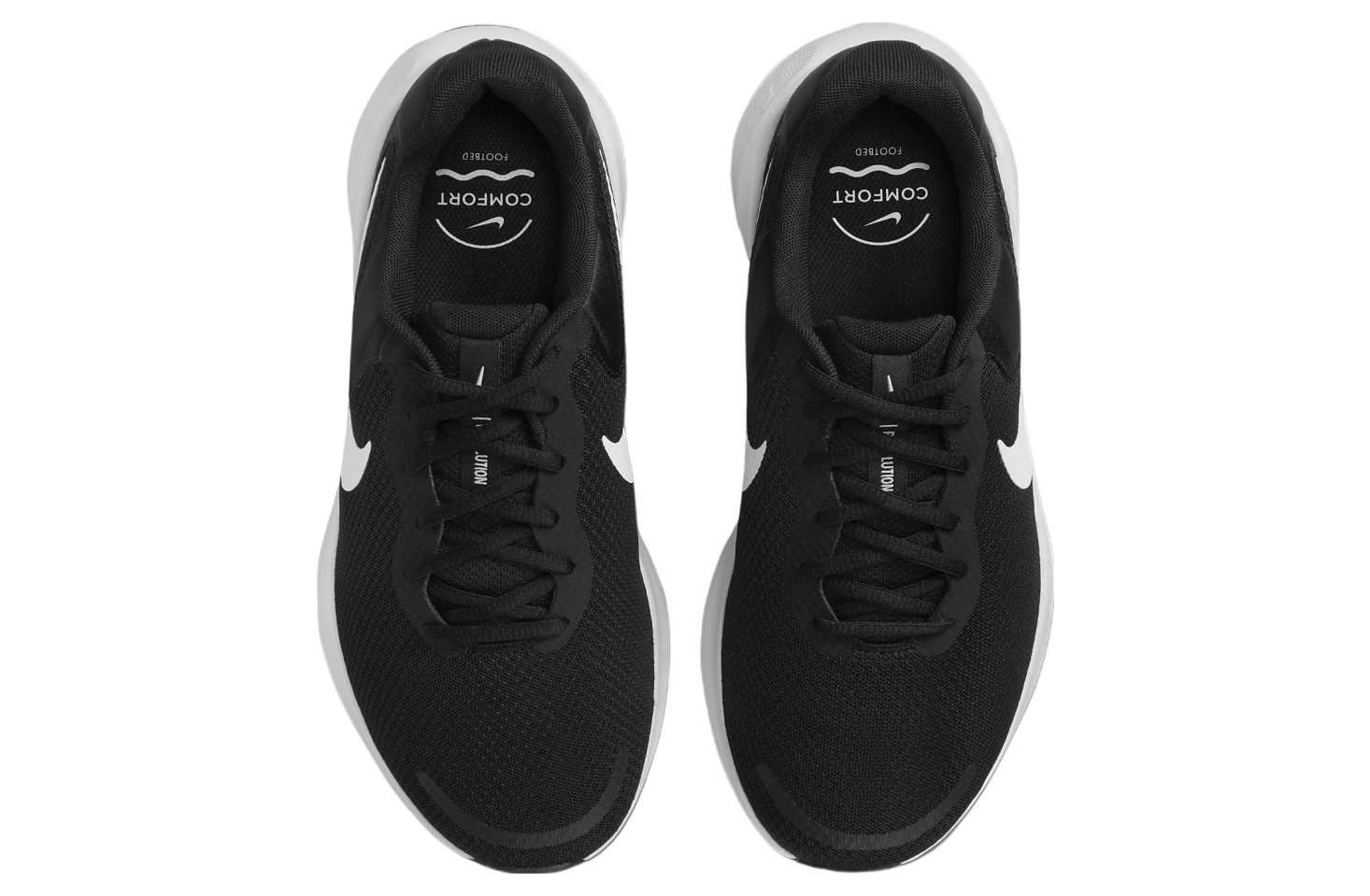 Nike Revolution 7 Black / White (Extra Wide)