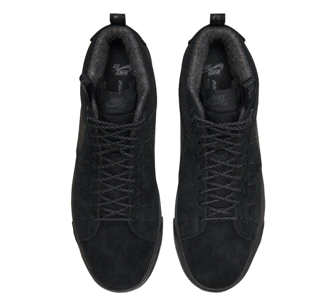 Nike SB Blazer Mid Premium Acclimate Pack Triple Black DC8903-002 ...