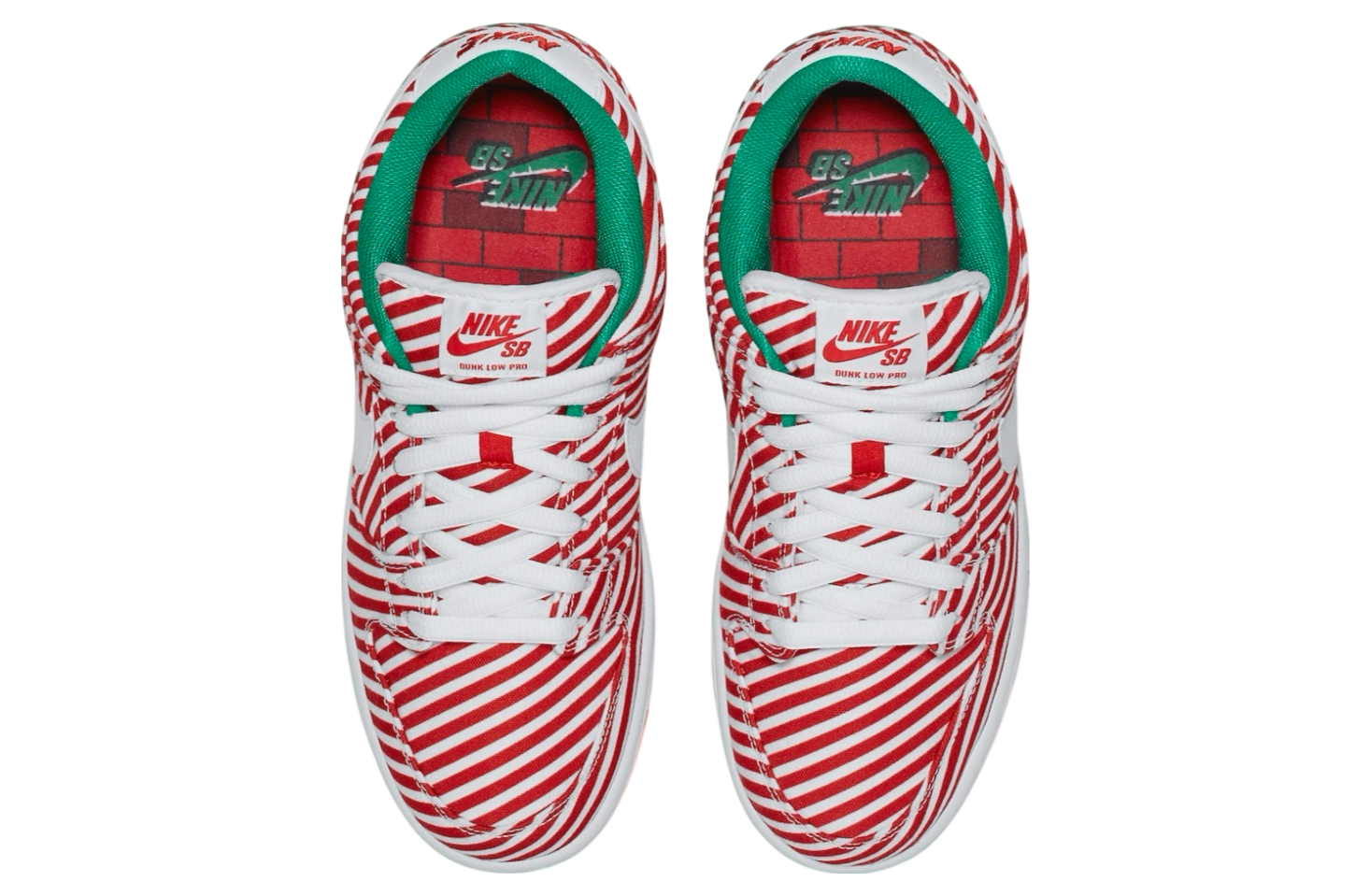 Nike SB Dunk Low Candy Cane Challenge Red / Stadium Green