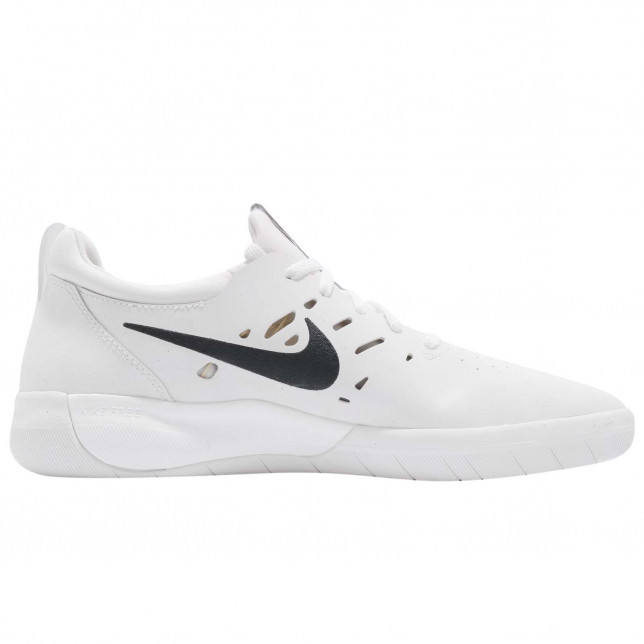 Nike SB Nyjah Free White Black - KicksOnFire