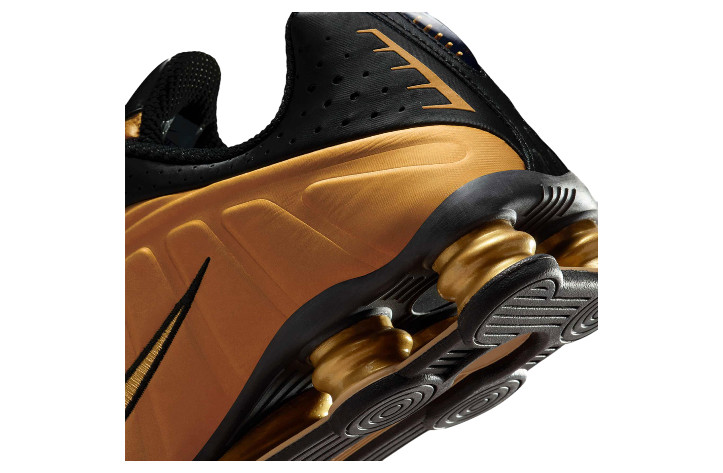 Nike Shox R4 Black / Gold - Dec 2025 - HQ1988-700