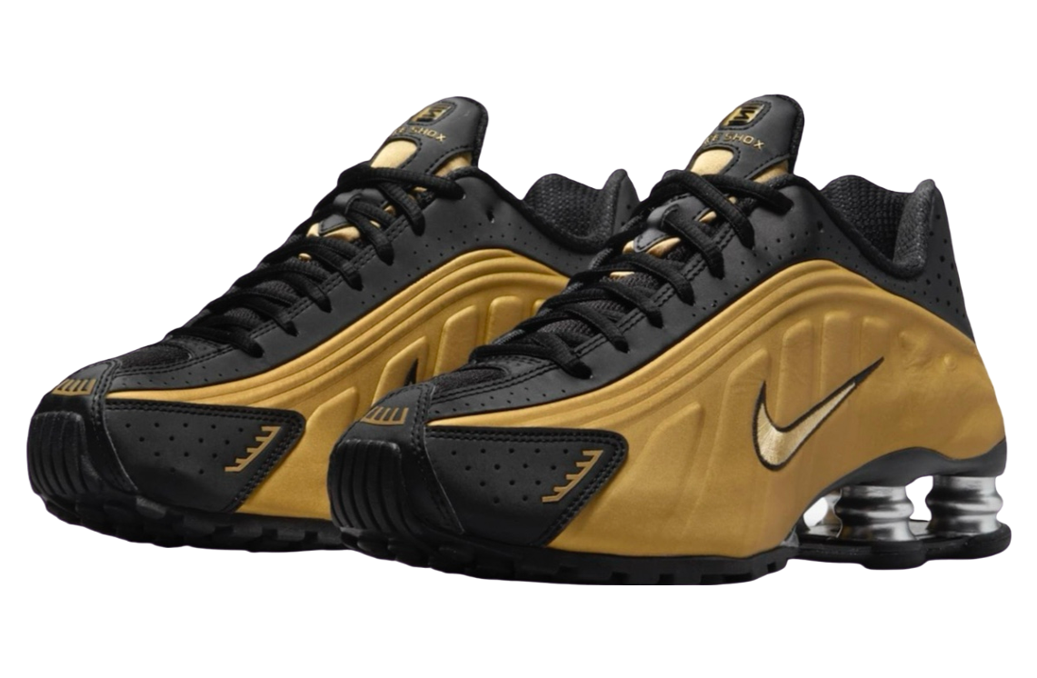 Nike Shox R4 Black / Metallic Gold