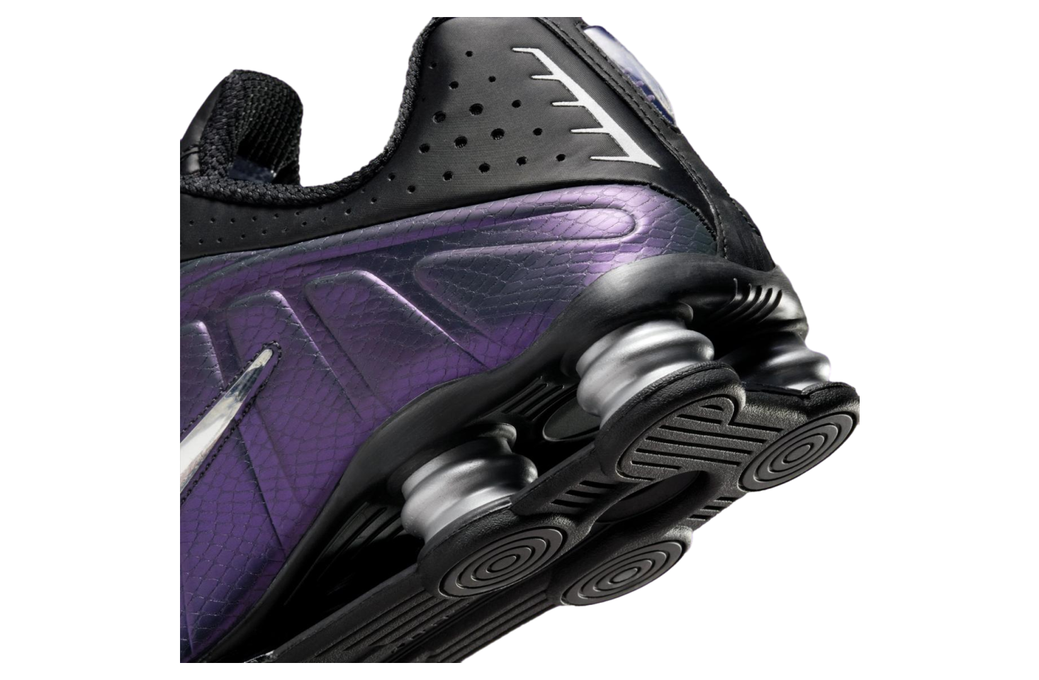 Nike Shox R4 Black / Metallic Silver / Purple Dynasty