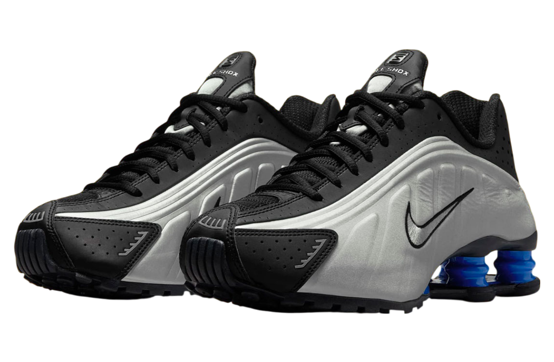 Nike Shox R4 Metallic Silver / Black / Racer Blue