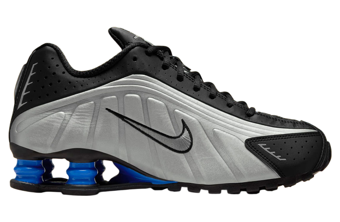 Nike Shox R4 Metallic Silver / Black / Racer Blue