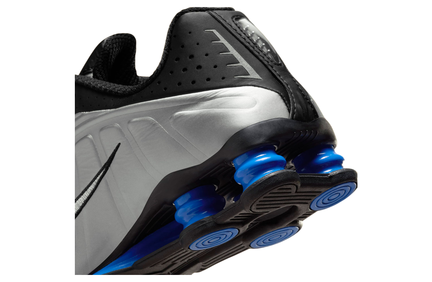 Nike Shox R4 Metallic Silver / Black / Racer Blue