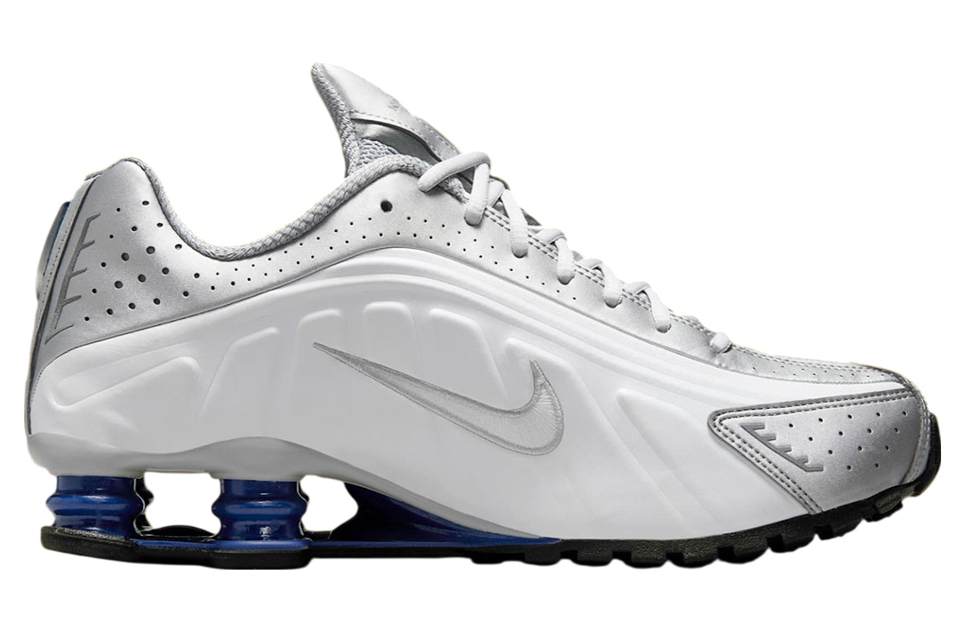 Nike Shox R4 Metallic Silver / Deep Royal Blue
