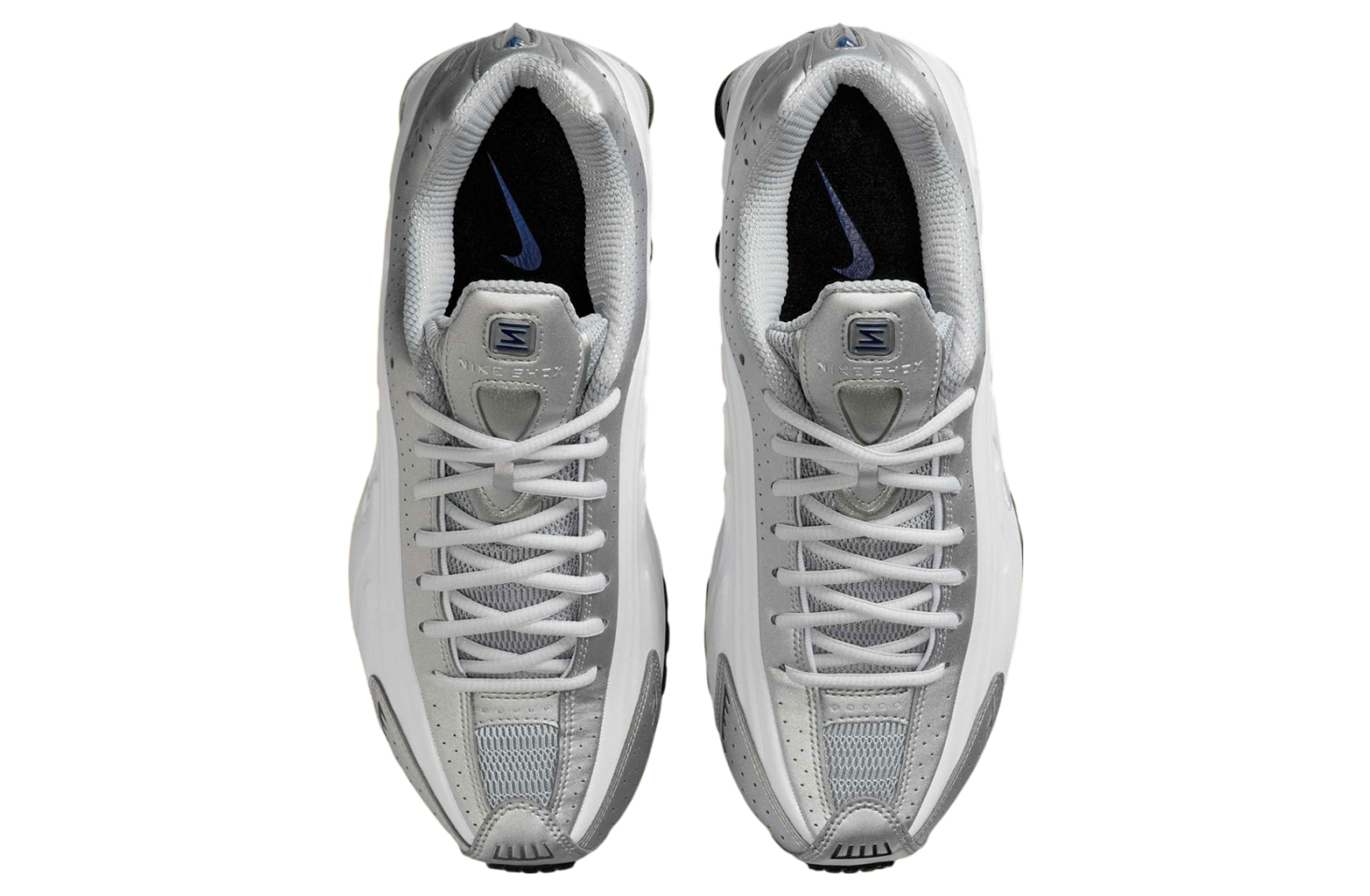 Nike Shox R4 Metallic Silver / Deep Royal Blue