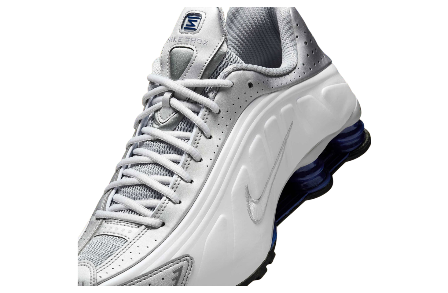 Nike Shox R4 Metallic Silver / Deep Royal Blue
