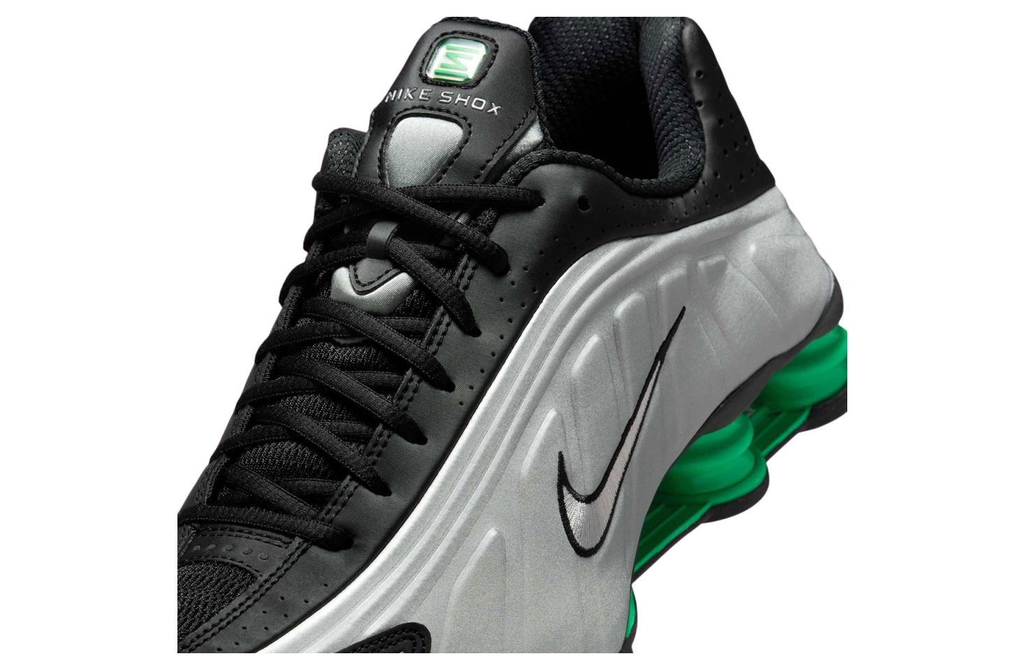Nike Shox R4 Metallic Silver / Green