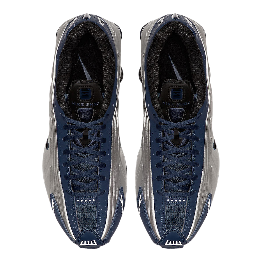 Nike Shox R4 Midnight Navy Metallic Silver