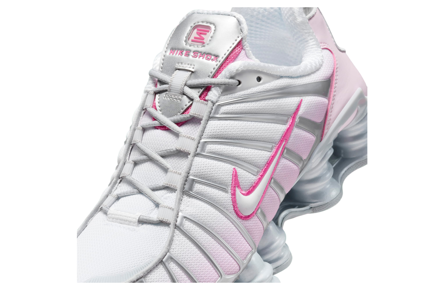 Nike shox pink and gray best sale